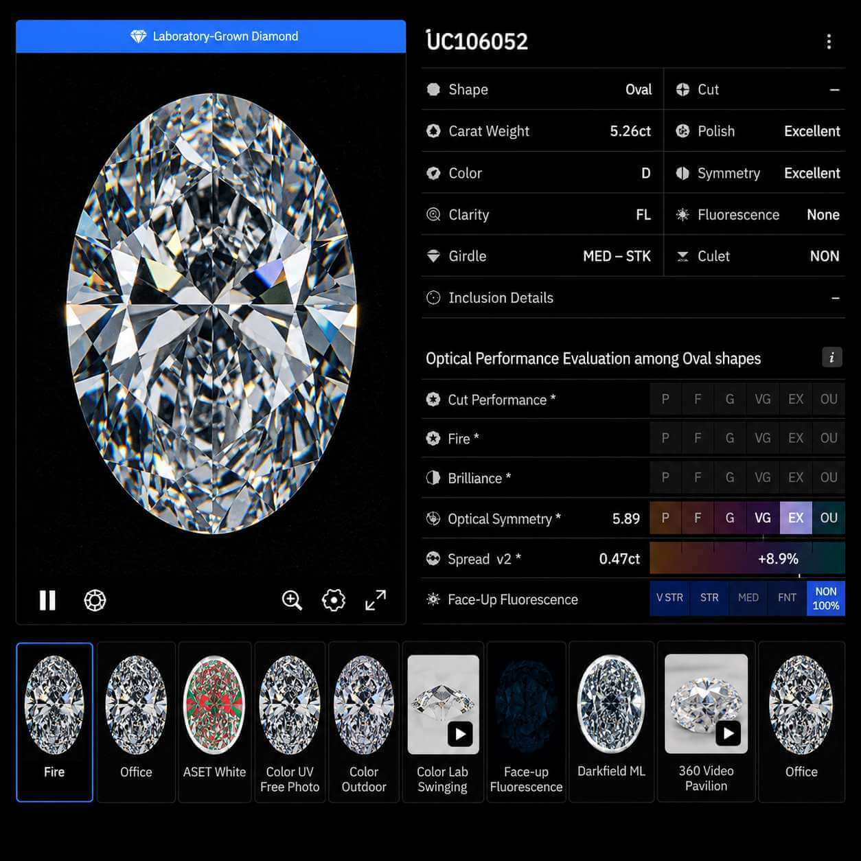 Analyze diamond quality factors